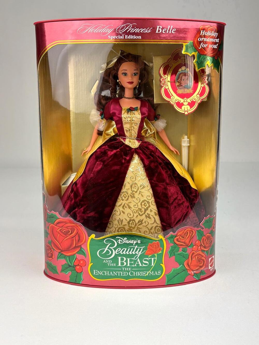 1997 Beauty & the Beast Enchanted Christmas Holiday Princess Belle Barbie NRFB